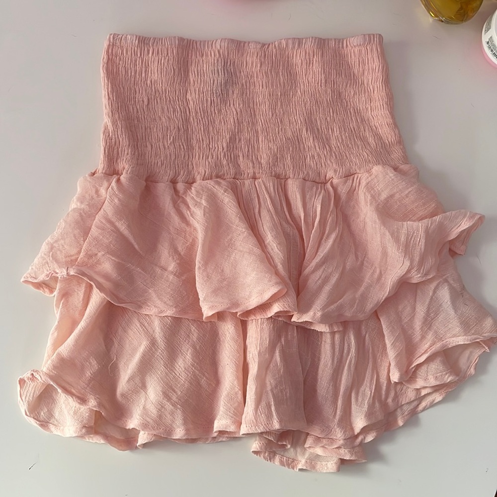 Pink High Rise Skirt